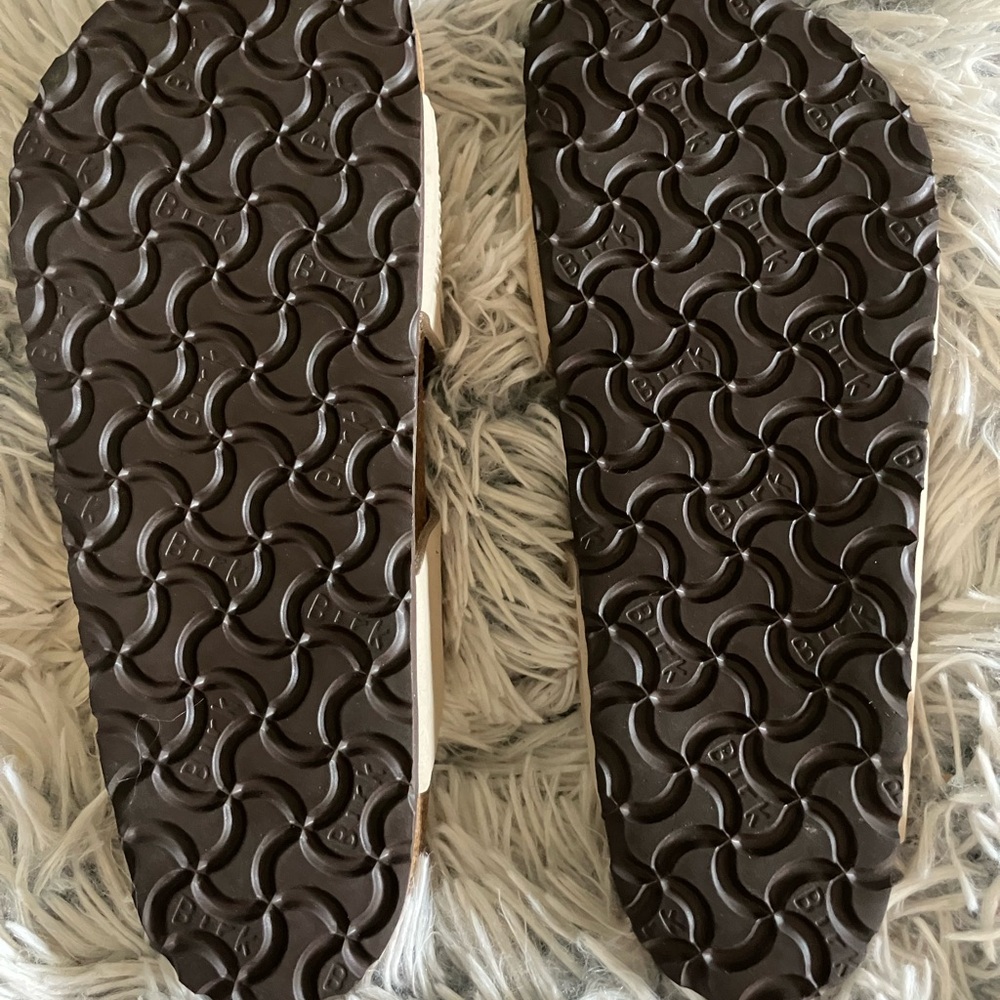 Birkenstock Beige Triple Strap Sandals - Picture 2 of 6